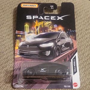 Matchbox SpaceX Tesla Model X Black Toy Car